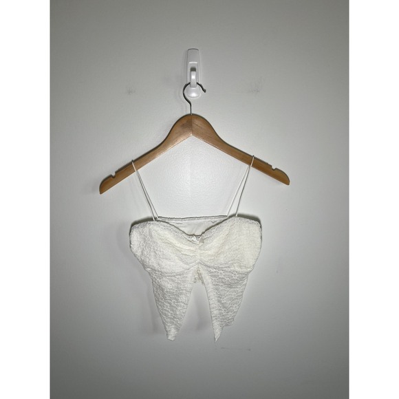 SHEIN Tops - Y2K Babydoll Fairy Boho Cottage Womens Top White S Asymmetrical Festival
